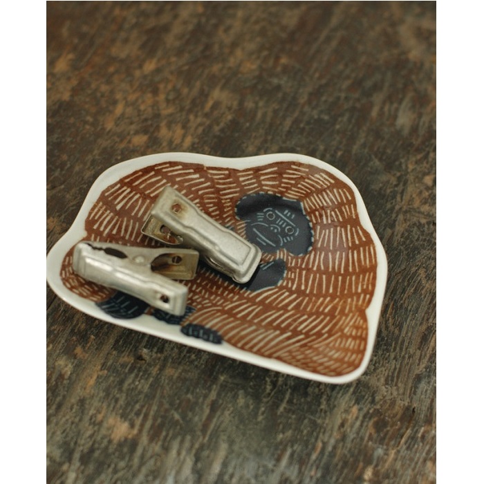 צלוחית פורצלן לנוי | orangutan