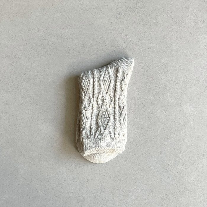 גרב סריג בז' | 36-40